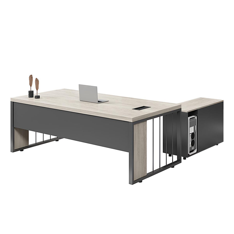 Modern Executive Desk With Ample Storage And Privacy Protection LBZ-2144 kaguyasu