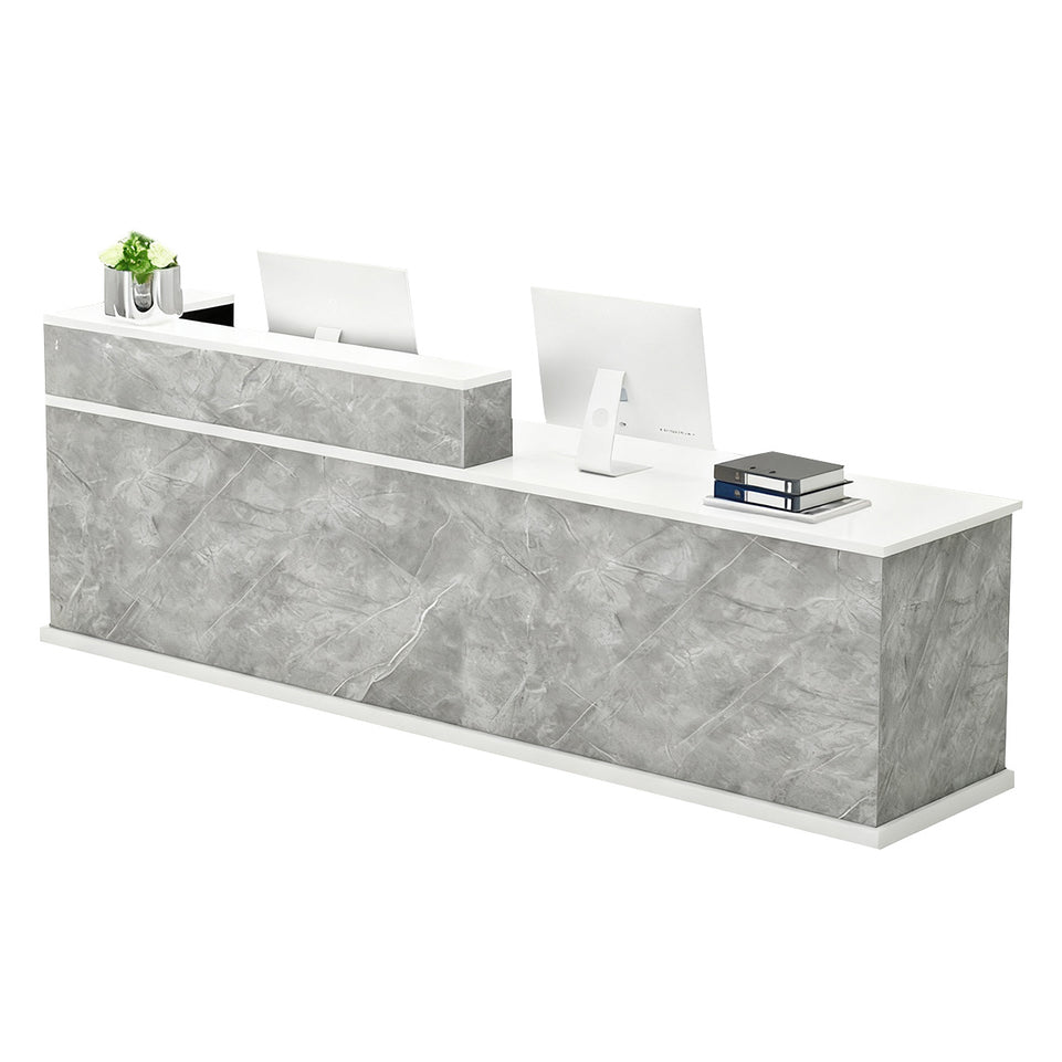 Corner Straight Stylish Reception Desk with Keyboard Tray and Drawers for Offices and Hotel Lobbies JDT-712