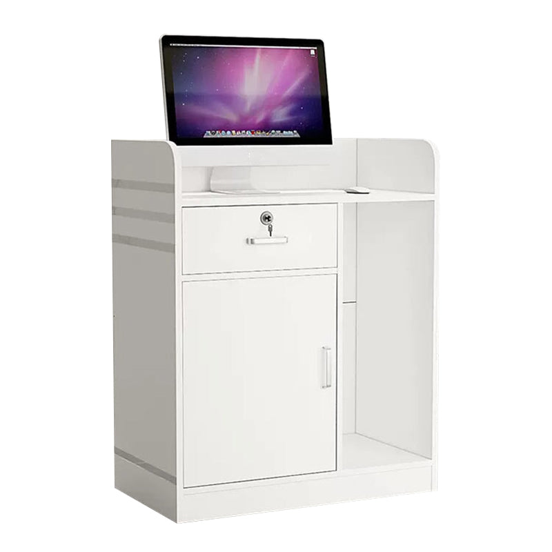 Stylish Reception Desk for Boutique Apparel Stores and Beauty Salons with Large-Capacity Storage and Key-Locked Drawers JDT-10109
