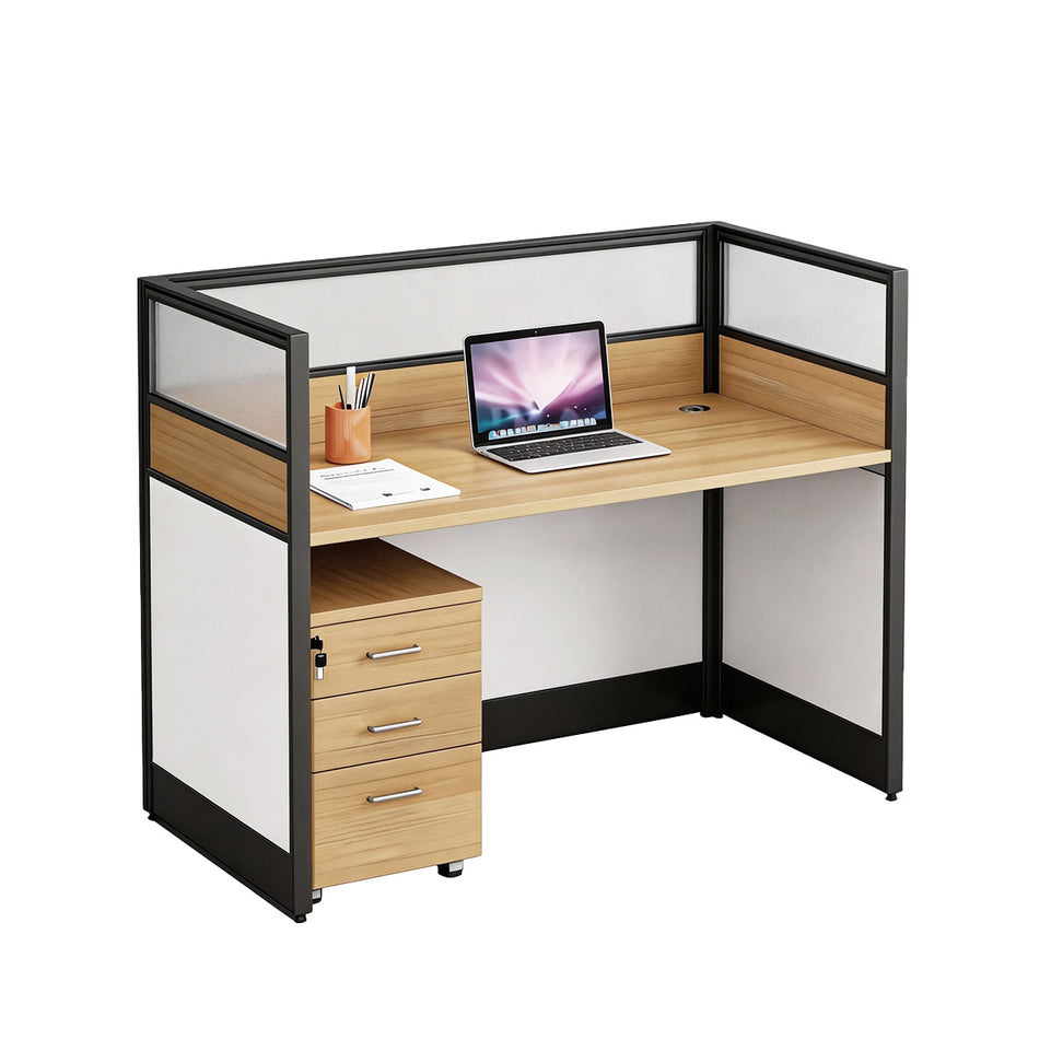 Efficient Office Setup: Modern Staff Desk and Chair Set with Computer Desk BGZ-006
