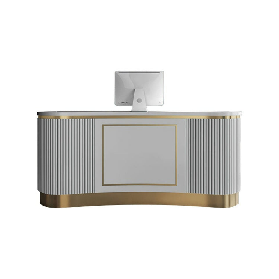 Small Clothing Store Counter Simple Modern Curved Bar JDT-7179