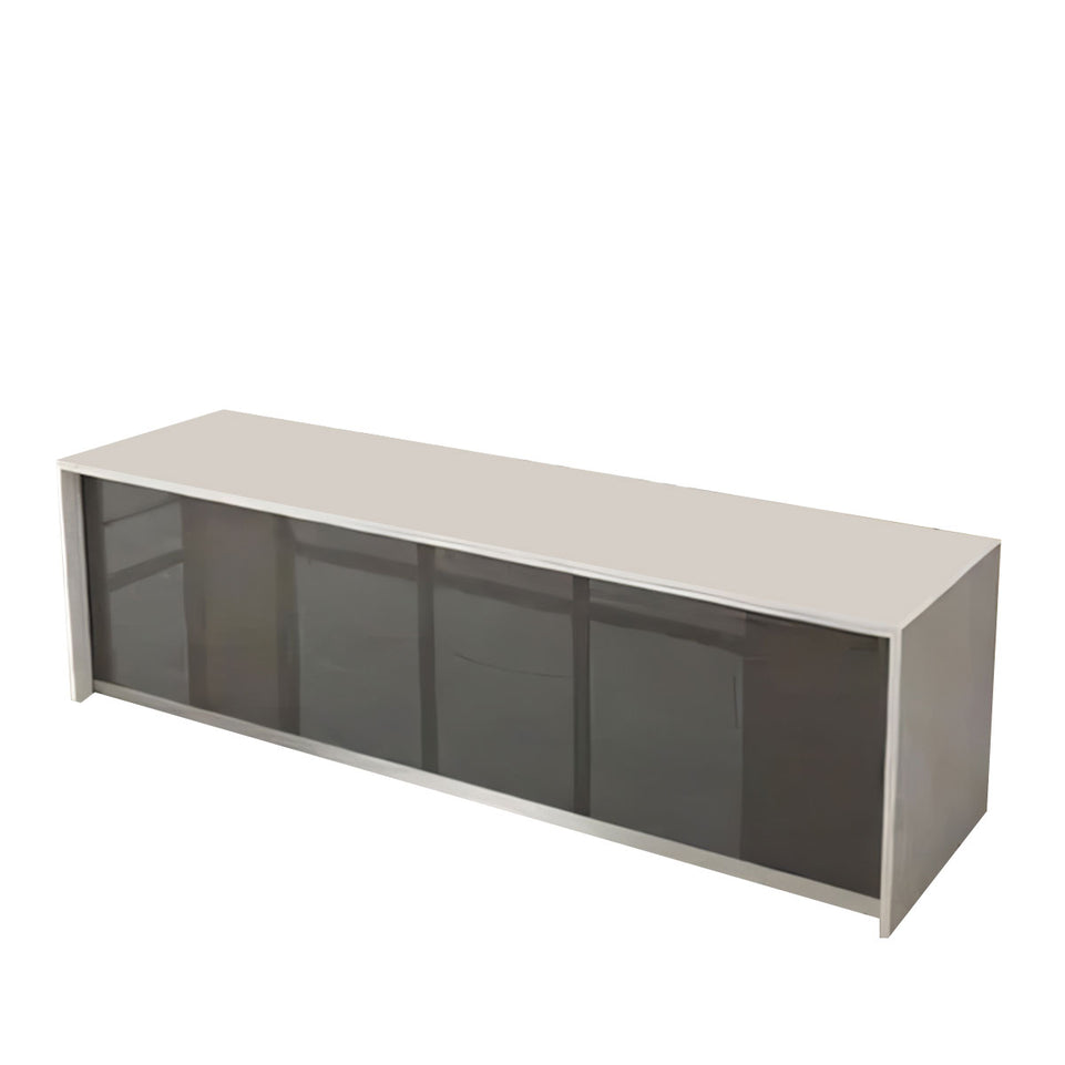 Minimalist Straight Rectangular Reception Desk With Drawers And Storage Cabinet For Offices And Salons JDT-1092