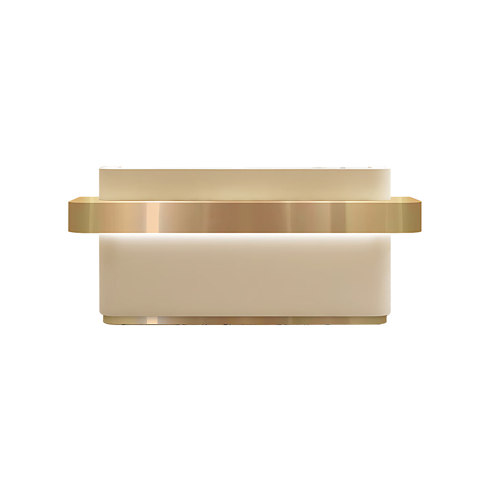 Small Straight Compact Reception Desk with Large Desktop and Storage for Stores JDT-1020