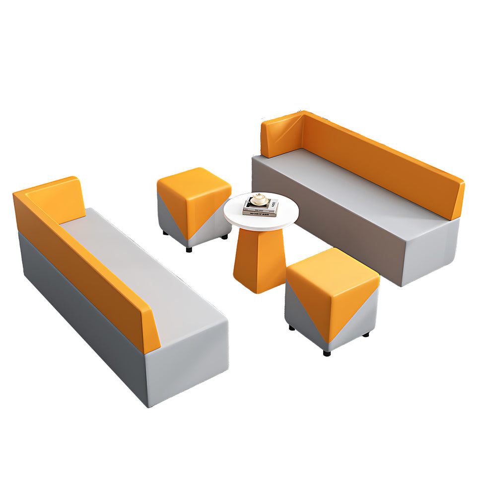 Modern Scratch-Resistant Corner Sofa with Solid Wood Frame for Office Reception and Lounge Areas JDZH-2081