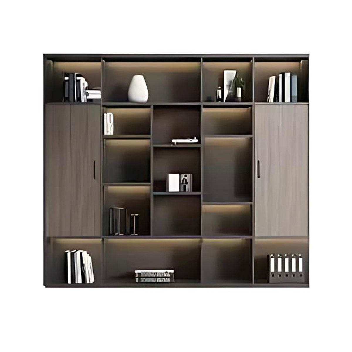 Boss Office Computer Executive Desk Double Layer Boss Desk With Dual Cabinet Design  LBZ-1031