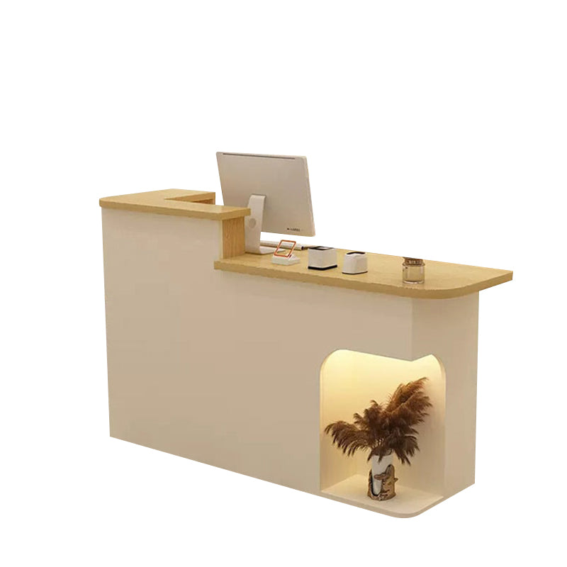 Private Labe Small Front Desk With Display Corner And Cabinet For Salons And Clothing Stores JDT-10105