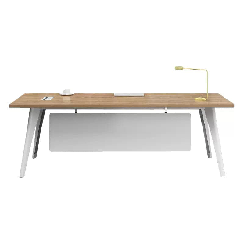 Executive Desk Office President Desk Work desk With Curtain Board with Cabinet Rounded Steel with Bicolor Lock LBZ-1061