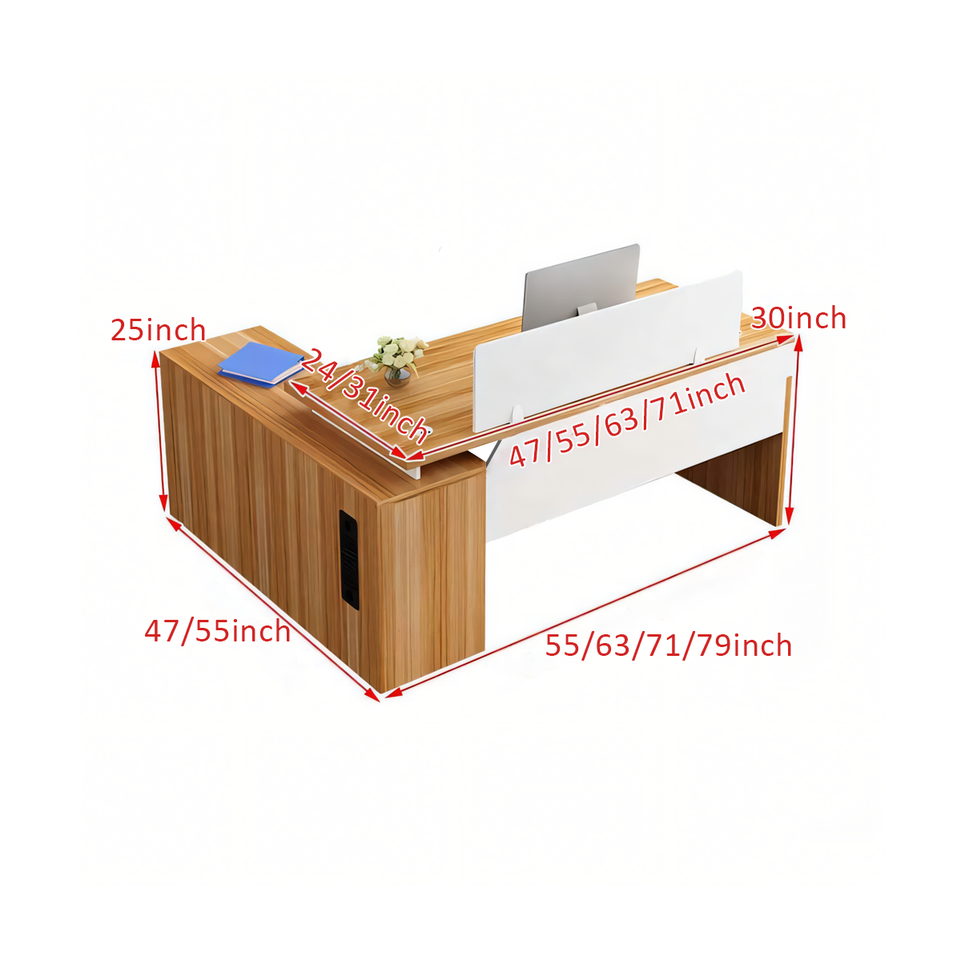Modern Office Lockable Executive Desk and Chair Set for Managers and Executives-BGZ-160