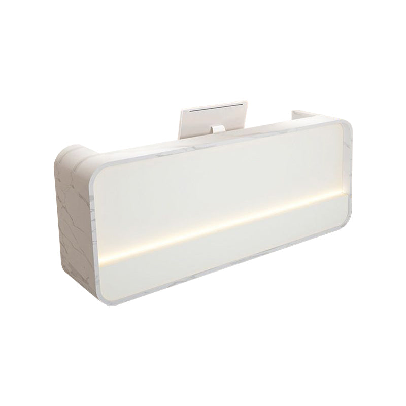 Straight Reception Desk with LED Light and Keyboard Tray and Drawer for Stores JDT-1032