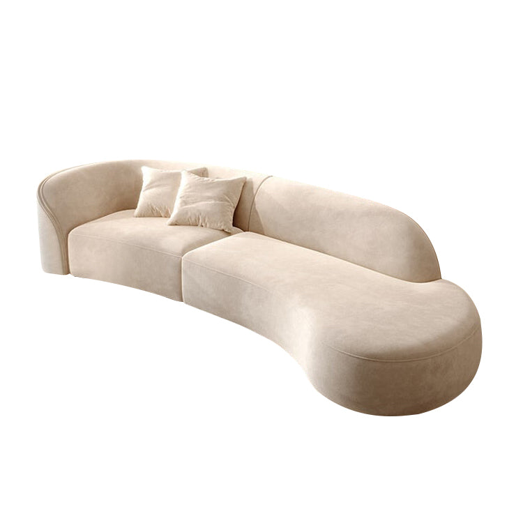 Curved Fabric Sofa, Simple Living Room, No-Wash Technology Fabric Sofa BGSF-1048