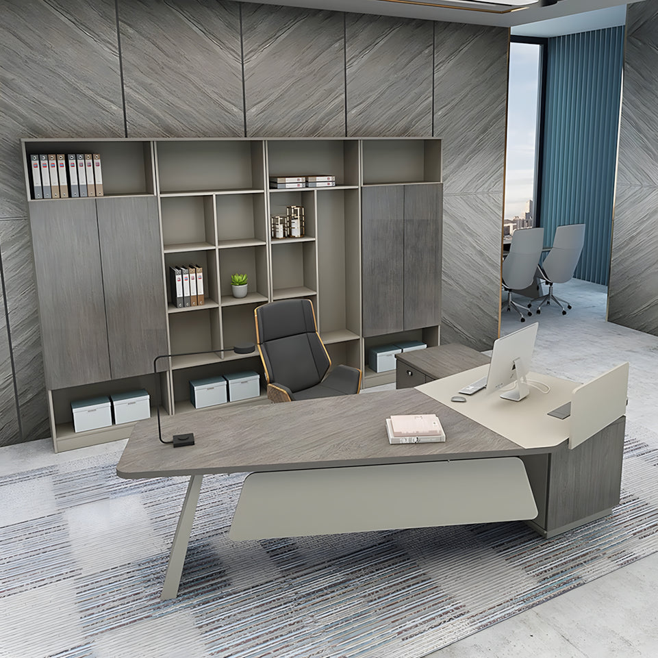 Stylish Creative Executiv Desk and Chair Set Complete with Cabinet LBZ-10152