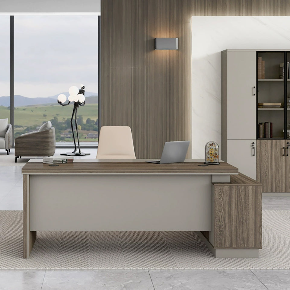 Boss Desk With Skirt Panel simple modern office furniture single table LBZ-10120