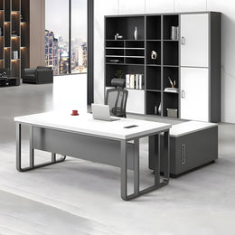 Executive Desk For Work Office Desk With side cabinet For PC With Vent Curtain Board with Wiring BOX LBZ-1073(Sale Event)