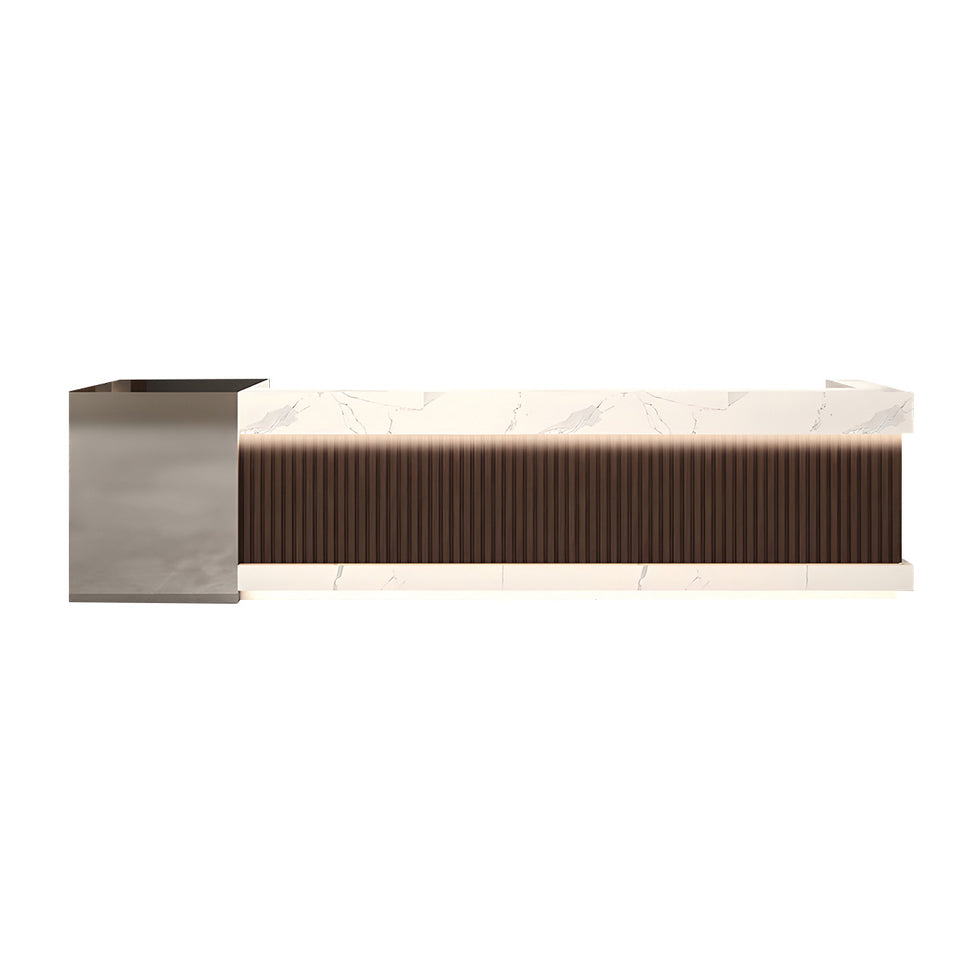 Modern Stylish Reception Desk with Dual-Tier Surface for Salons and Offices JDT-2325