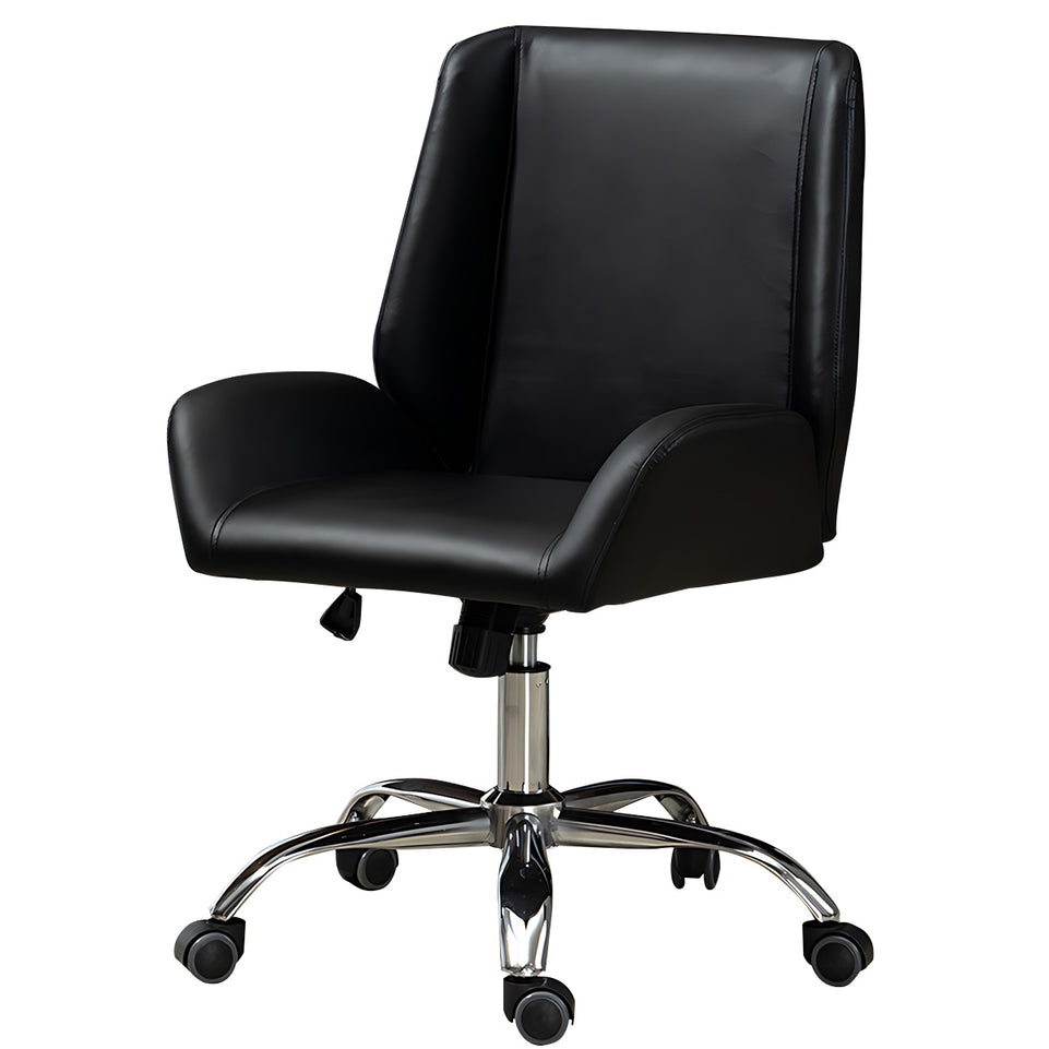 Ergonomic Leather Office Chair Stylish Brown Leather Mid-Back Design BGY-1050