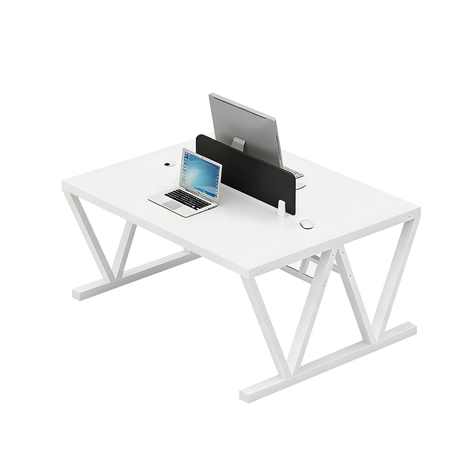 Simple Modern Desk and Chair Set with W Shaped Thickened Legs and Screen Partition YGZ-739