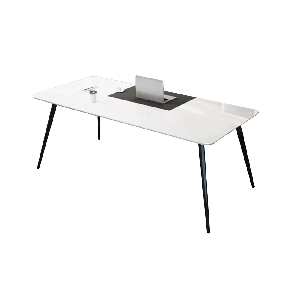 Glossy Painted Conference Table With Curved Legs And Reinforced Desktop For Office Meetings And Training HYZ-2049