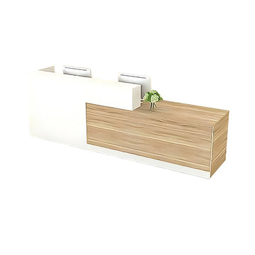 Salon Reception Desk with Dual-Tone, Keyboard Tray & Lockable for Salon
