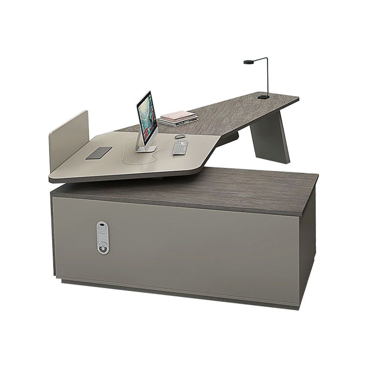 Stylish Creative and Commercial Executive Office Desk and Chair Set Complete with Cabinet LBZ-10152