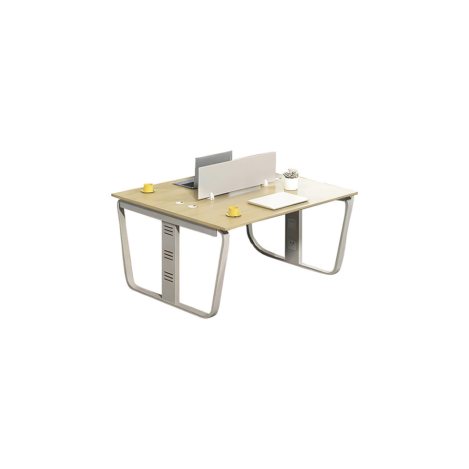Sculpted Staff Desk Minimalist Modern Office Computer Desk Screen Card Seat Twin Staff Desk YGZ-1017