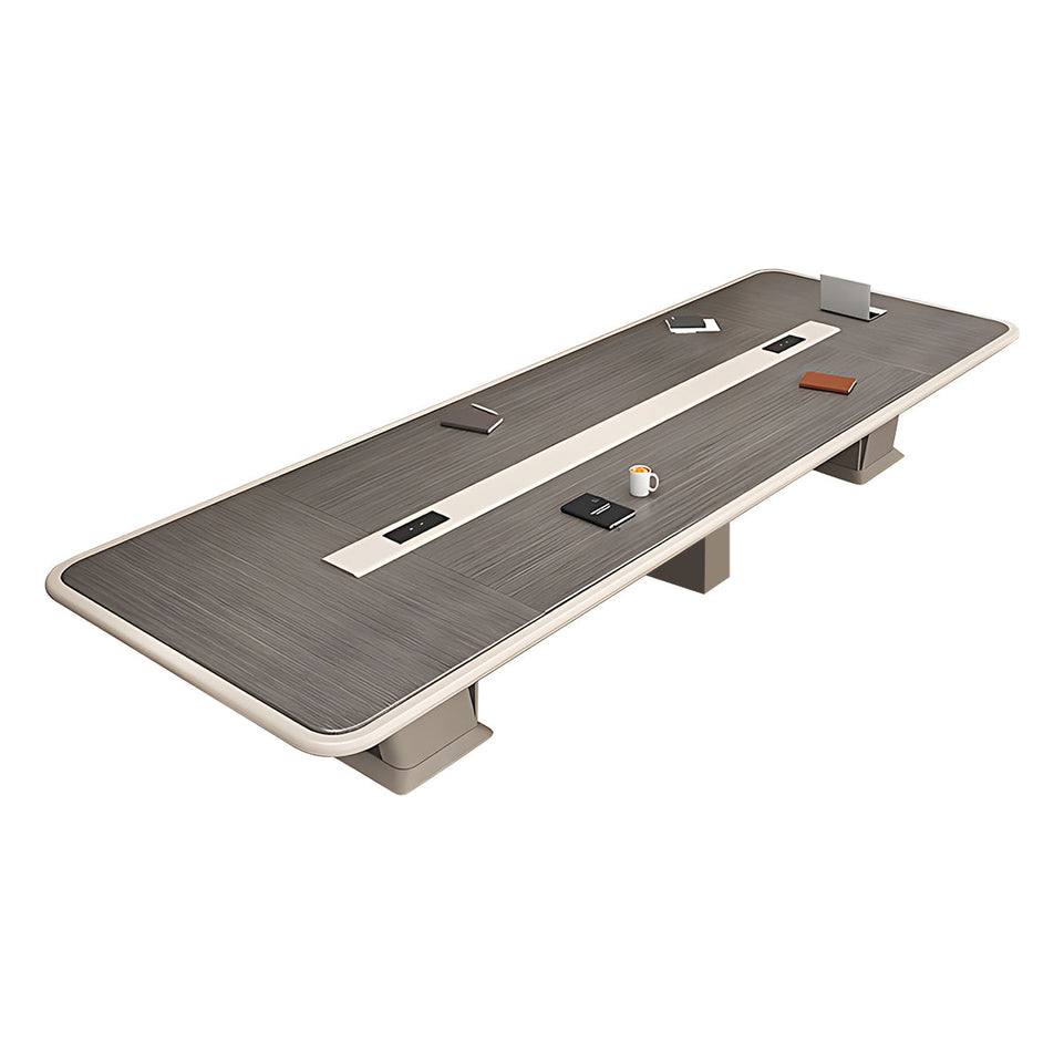 Modern Business-Style Rectangular Conference Table with Sturdy Legs HYZ-2057