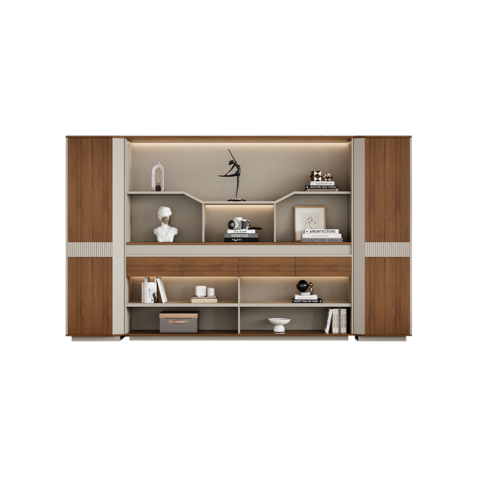 Modern Elegant Premium Executive Desk With Ambient Lighting And Smart Storage LBZ-2164