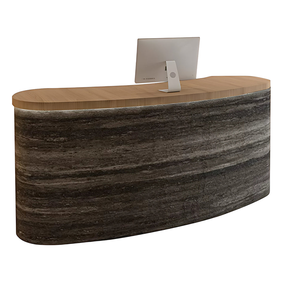Elegant and Classic Reception Desk with Rounded Corner Design JDT-2235