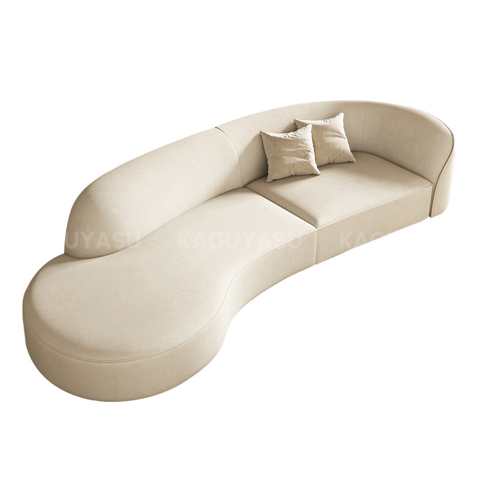 Minimalist Soft Curved Sofa with Single Armrest for Living Room SZ-SF-0003(In Stock)