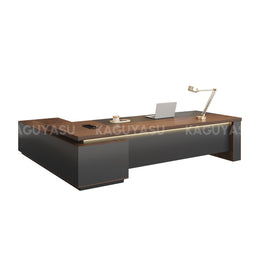 Modern High-End Executive Desk with Thick Desktop and Spacious Under-Desk Clearance LBZ-2143N(In Stock)