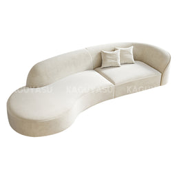 Minimalist Soft Curved Sofa with Single Armrest for Living Room SZ-SF-0003(In Stock)
