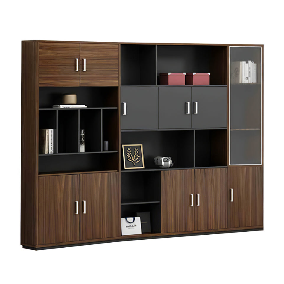 Modern L-Shaped Executive Desk with Drawers and Cabinet LBZ-2091