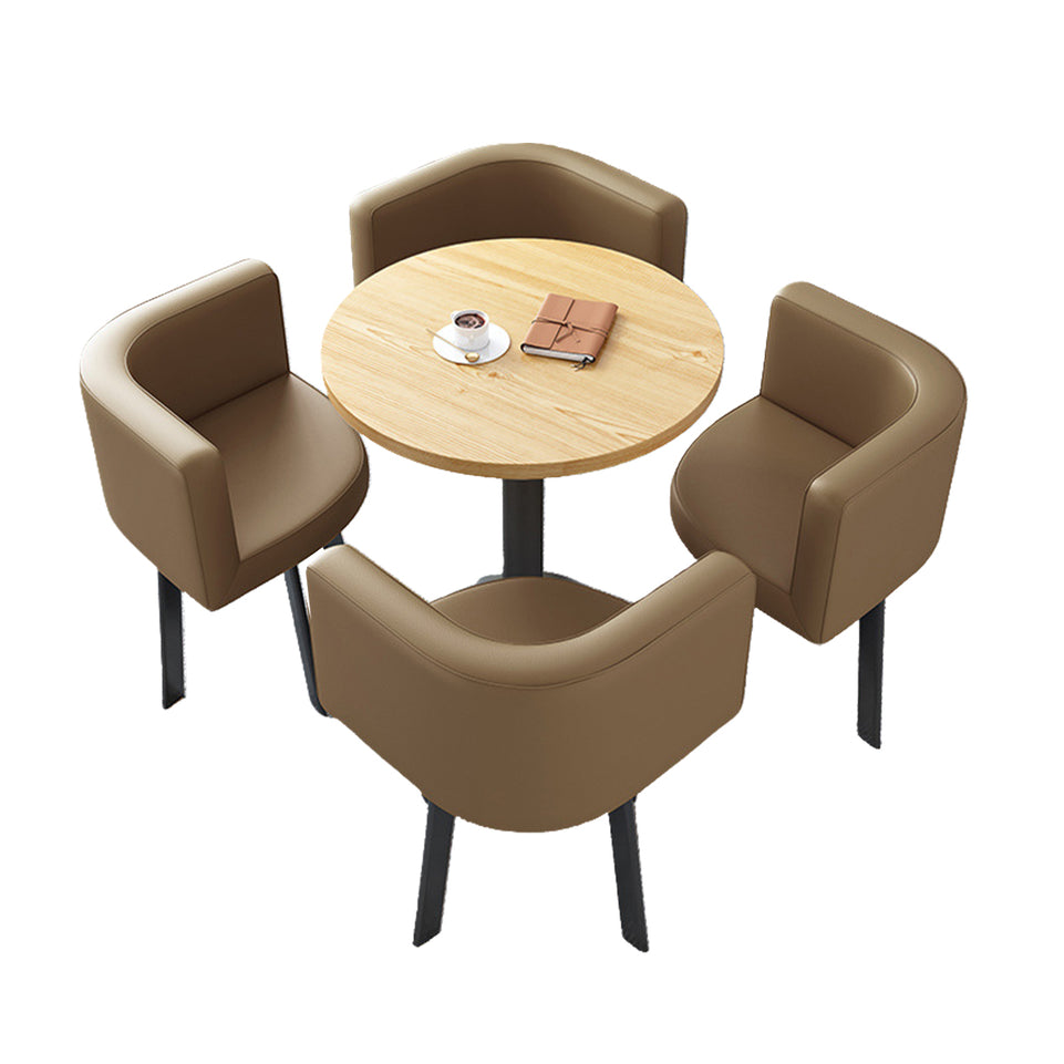 Reception Table with 4 Chairs for Small Cafés or Waiting Areas JDZH-2022