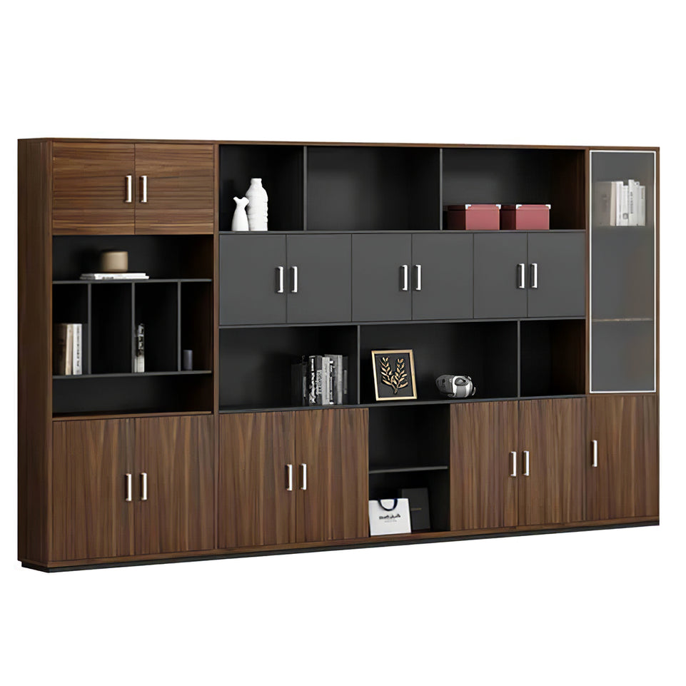Modern L-Shaped Executive Desk with Drawers and Cabinet LBZ-2091