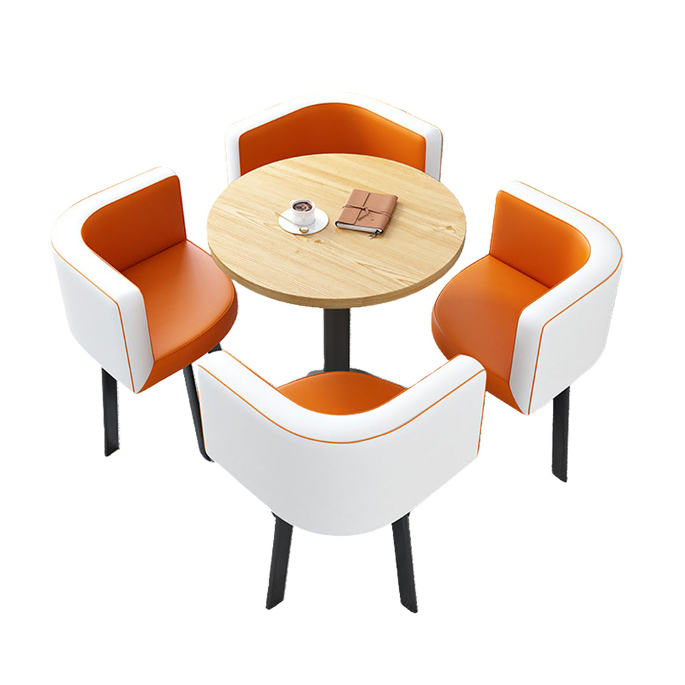 Reception Table with 4 Chairs for Small Cafés or Waiting Areas JDZH-2022