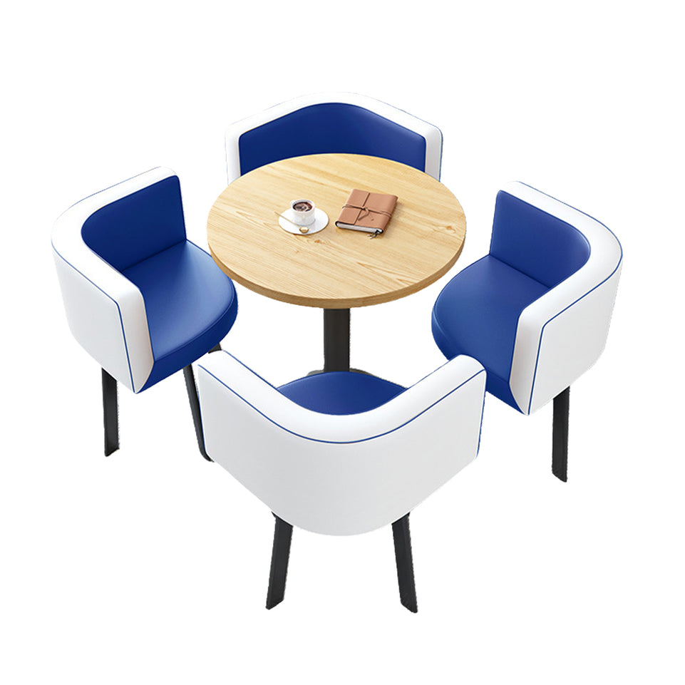 Reception Table with 4 Chairs for Small Cafés or Waiting Areas JDZH-2022