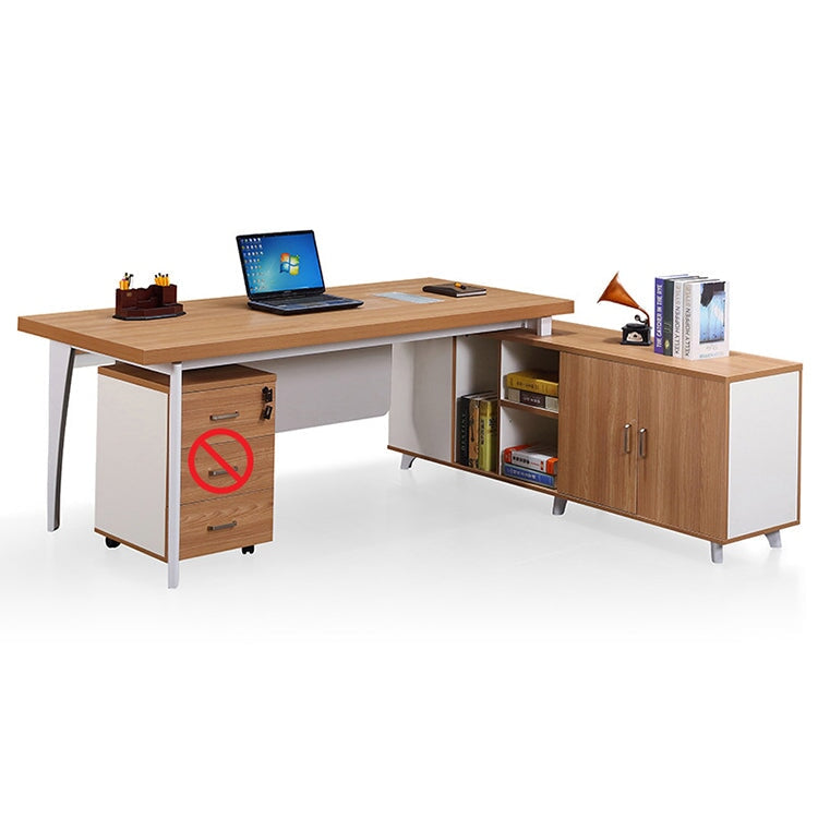Executive Office Desk for Boss with Thickened Panel and Steel Frame and Spacious Work Surface LBZ-10153