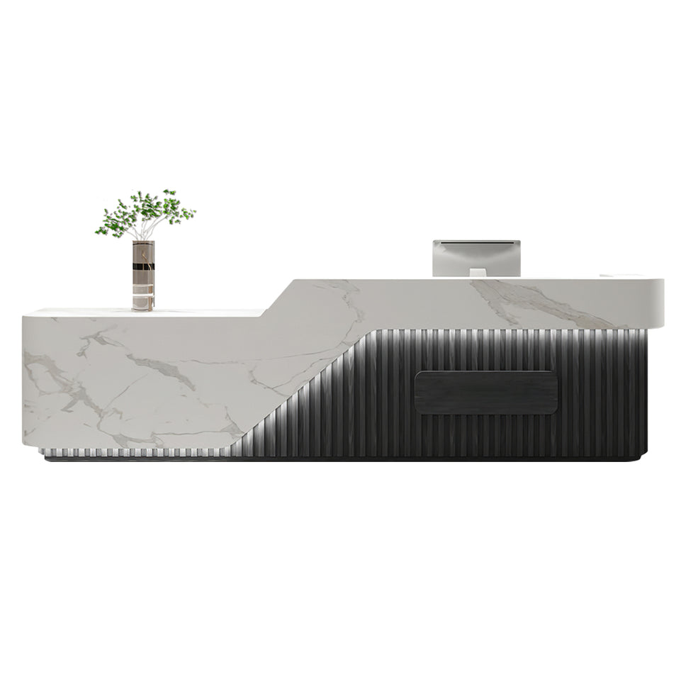 Modern Reception Desk with Under-Counter Storage for Front Office Counter for Company JDT-2098