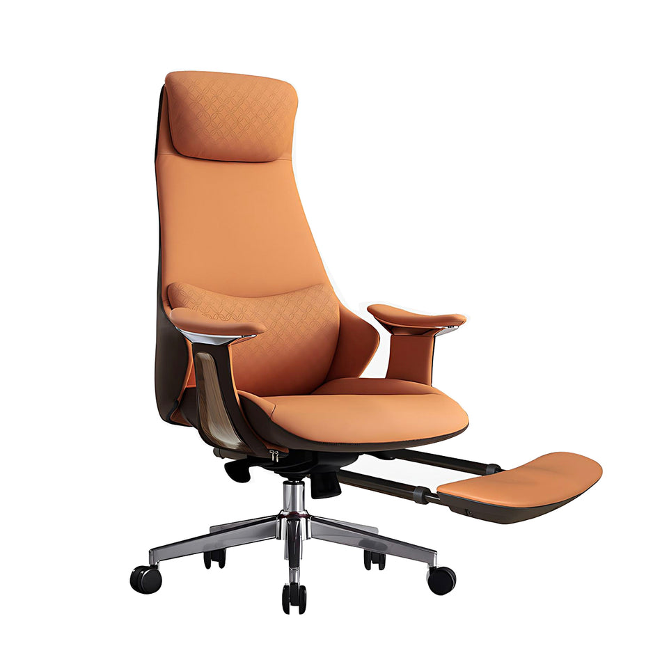 Ergonomic Office Chair with Lumbar Support & Reclining for Executive Office