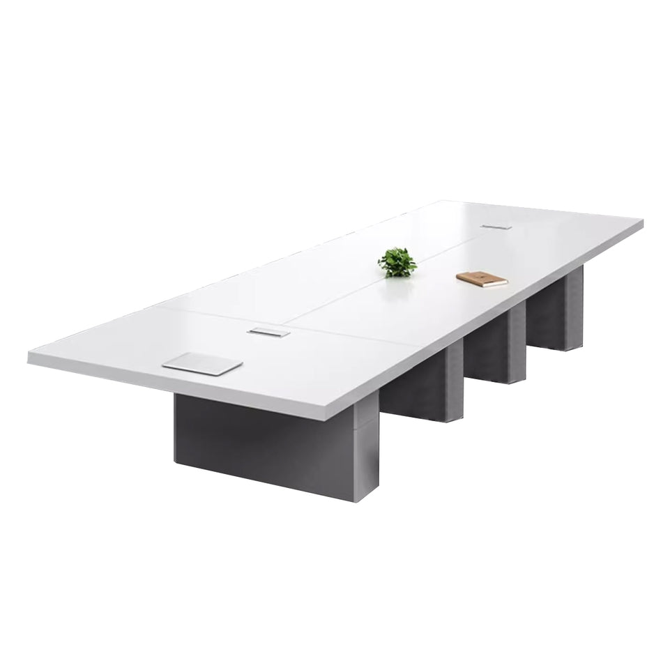 Contemporary Conference Table And Chair Set With Cable Management And Thickened Legs HYZ-2037