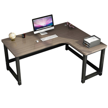 L-Shaped Office Desk 47 in Wide with Cable Management for Home Office