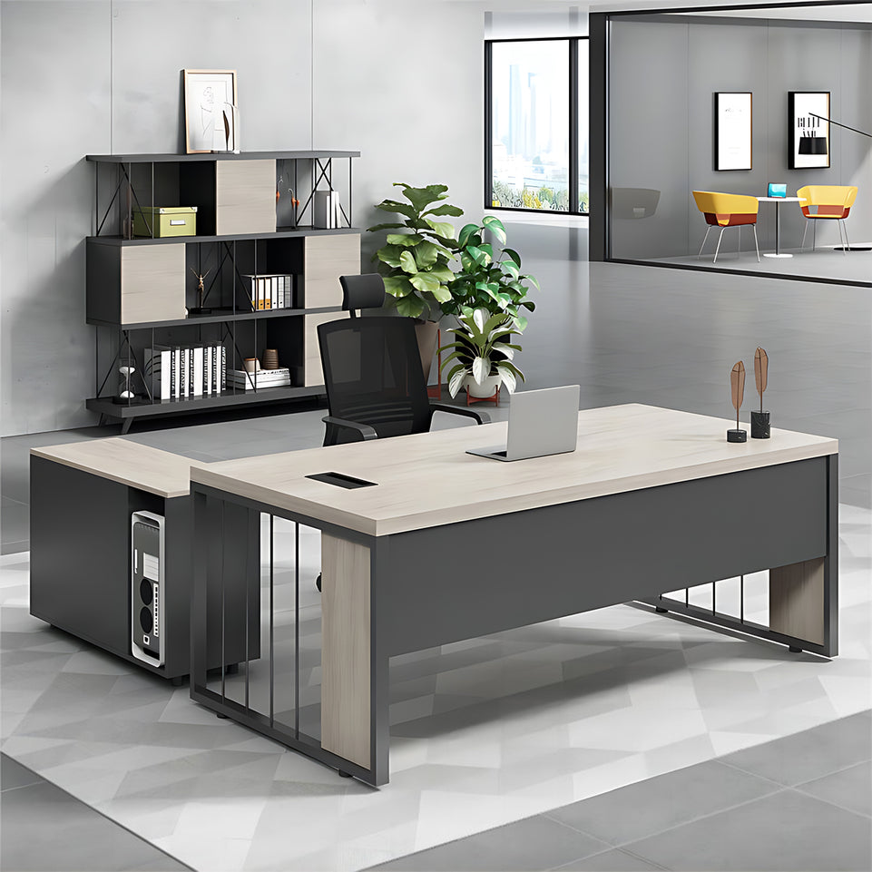 Modern Executive Desk With Ample Storage And Privacy Protection LBZ-2144 kaguyasu