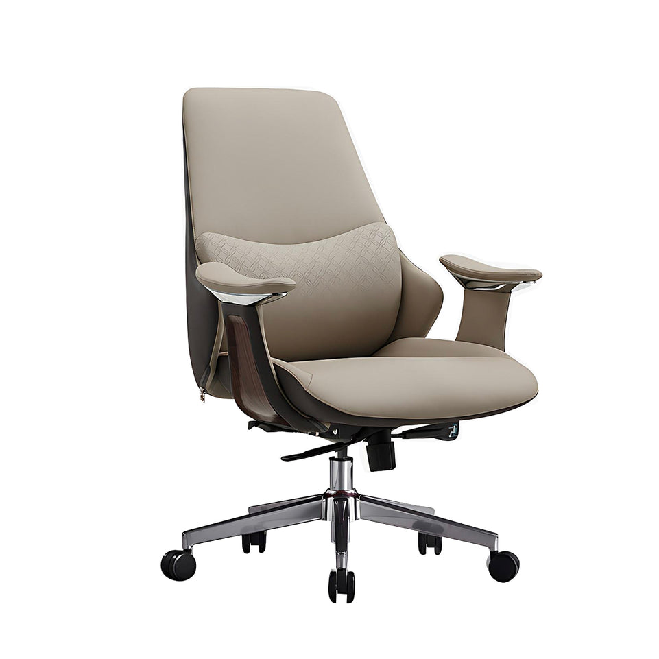 Ergonomic Office Chair with Lumbar Support & Reclining for Executive Office