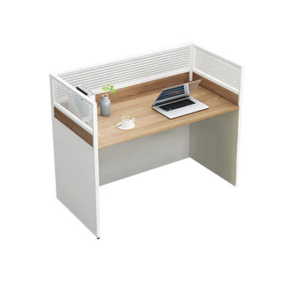 Modern L-Shaped Office Desk with Screen Divider for Employee Workstations BGZ-222