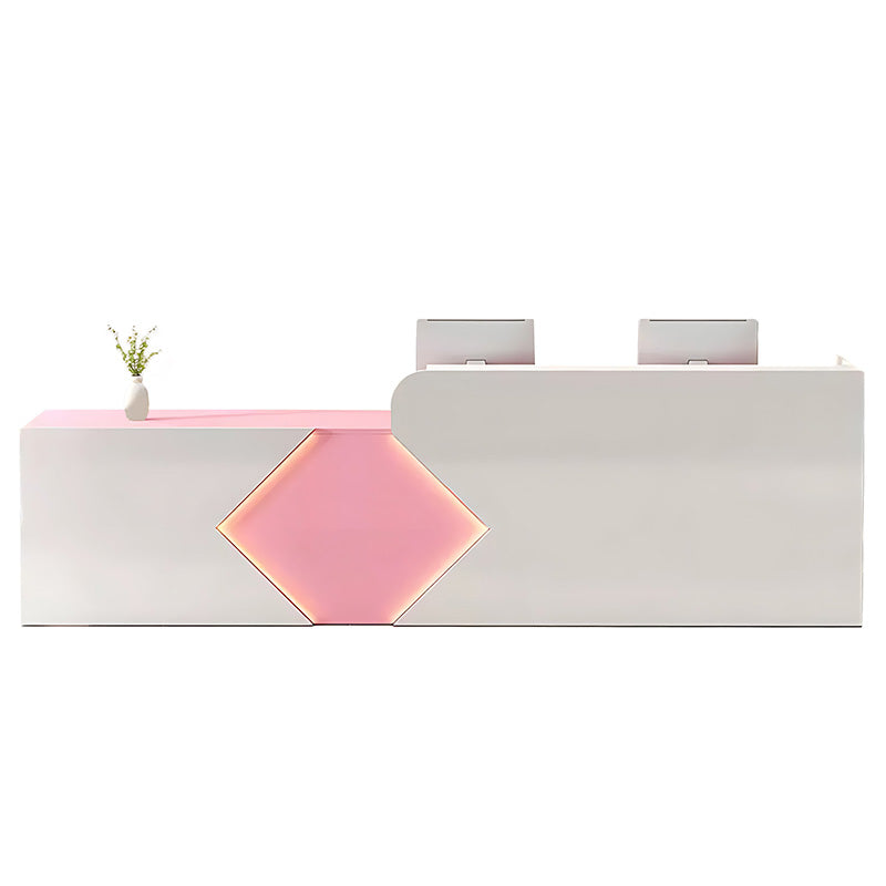 Simple Modern White Company Reception Desk Rectangular Front Reception Desk JDT-783