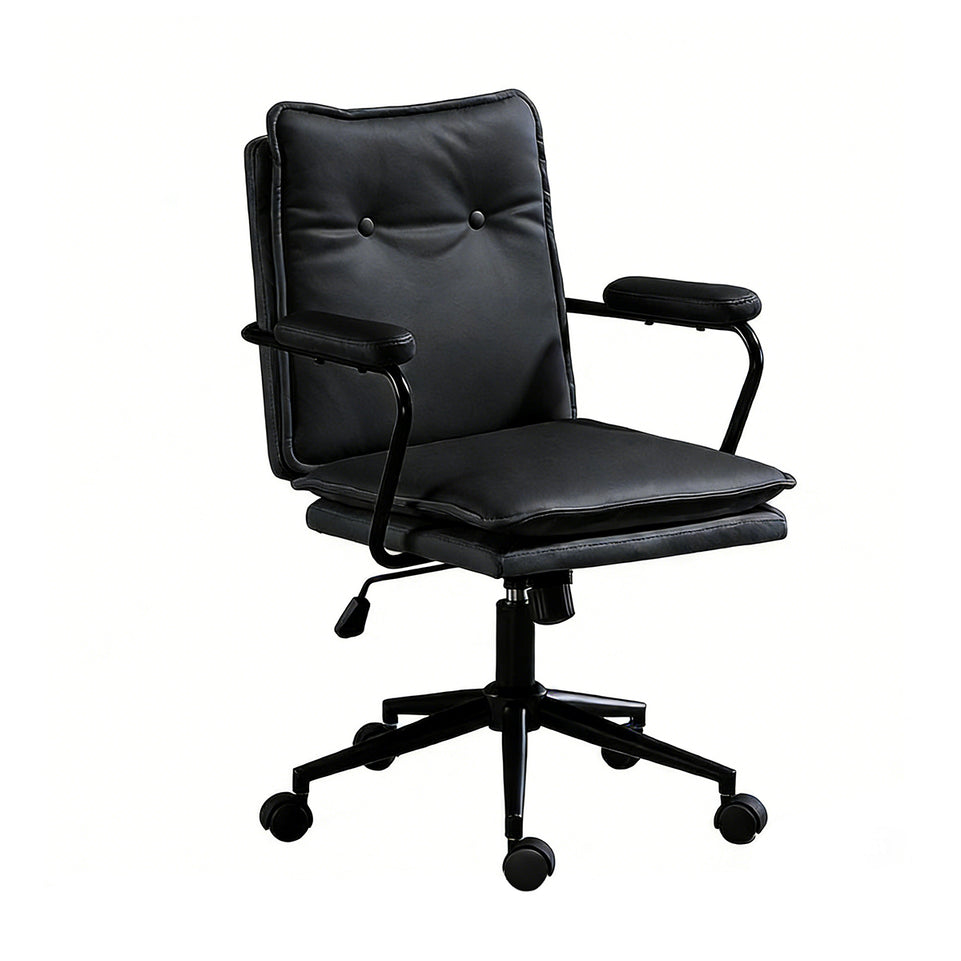 Office Chair for Dormitory Lift Rotating Adjustable Leather Boss Chair Long Sitting with Armrests Dormitory Chair BGY-1074