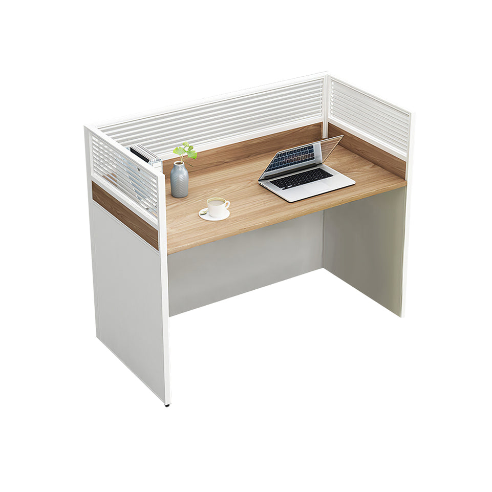 Modern L-Shaped Office Desk with Screen Divider for Employee Workstations BGZ-222