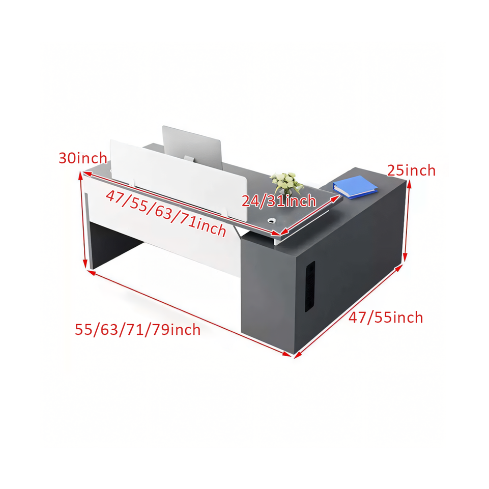 Modern Office Lockable Executive Desk and Chair Set for Managers and Executives-BGZ-160