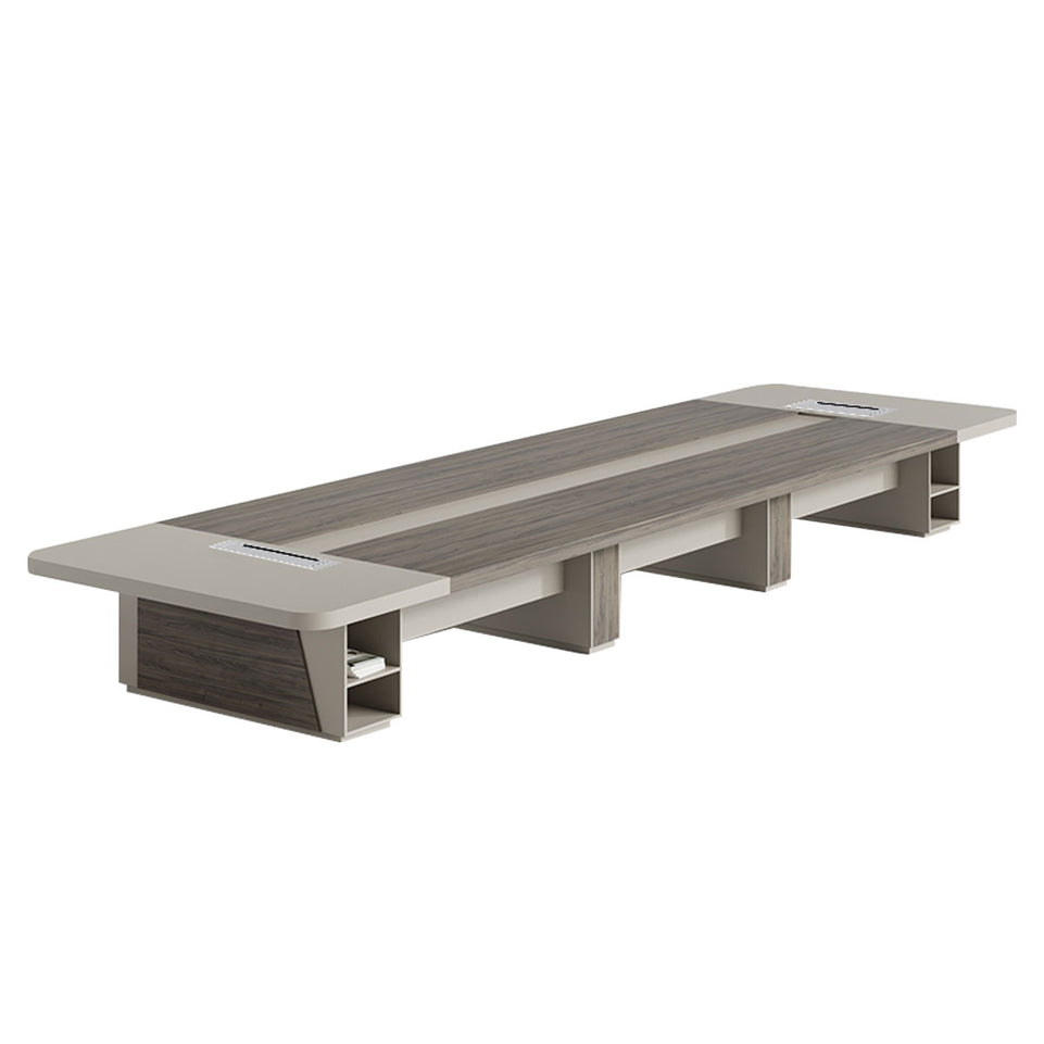 Modern Rectangular Conference Table with Under-Desk Storage for Office HYZ-7161