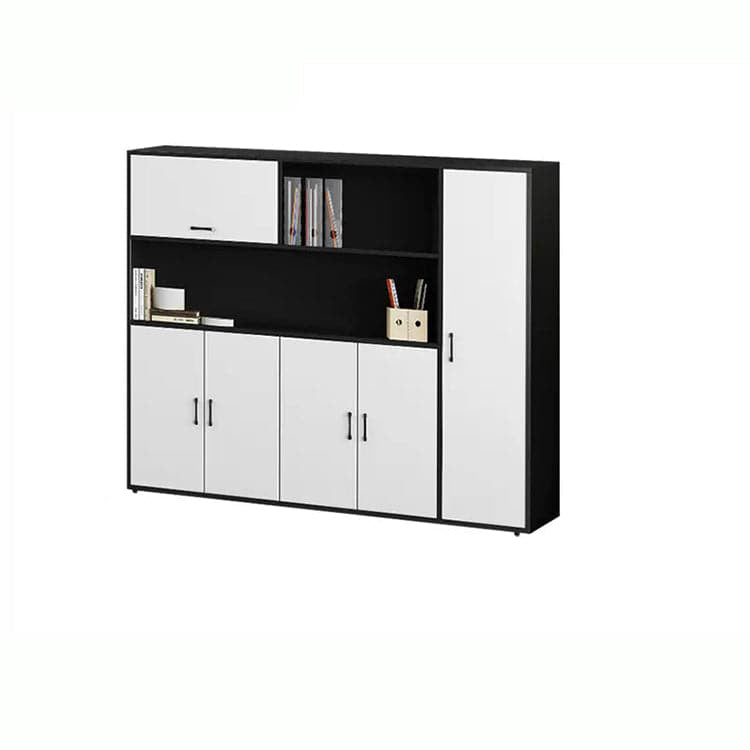 Work Desk Executive Desk Office Simple Modern Steel Legs With side cabinet with curtain board PC with storage wiring hole Bicolor LBZ-1071
