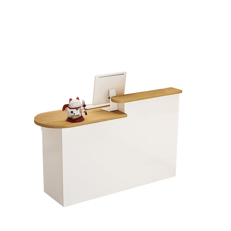 Simple Modern Cashier Small Reception Desk Corner Table Arc Shaped Reception JDT-10111